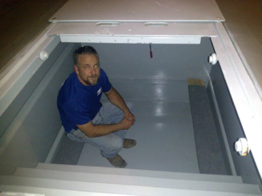 Install an underground storm shelter to protect your family during spring storms