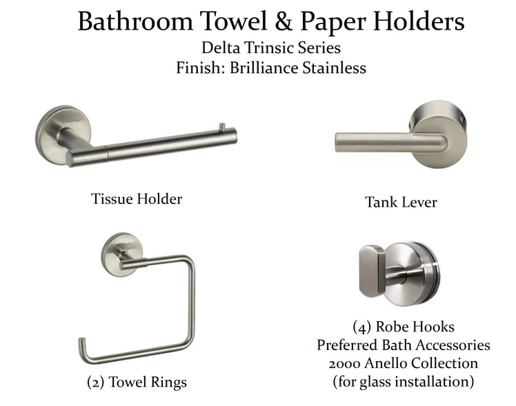 Master Bathroom Remodel - Selection Items