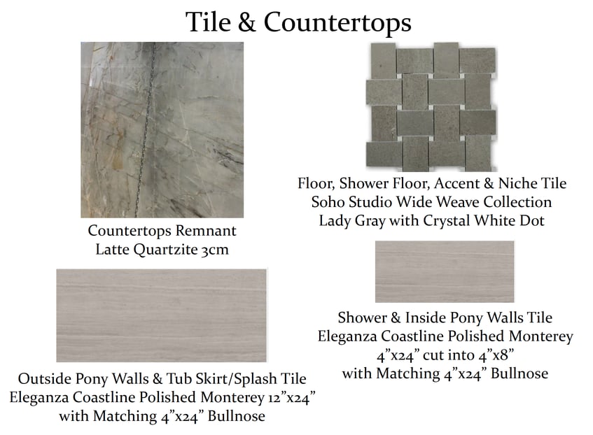 Master Bathroom Remodel - Selection Items