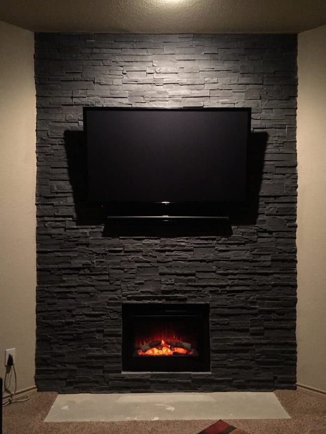Fireplace Transformed with Cultured Stone