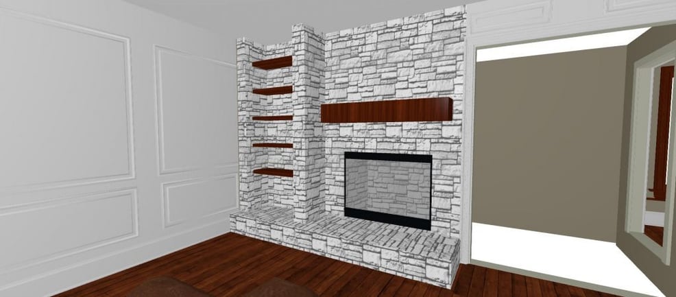 A Rustic Fireplace Gets an Elegant New Look