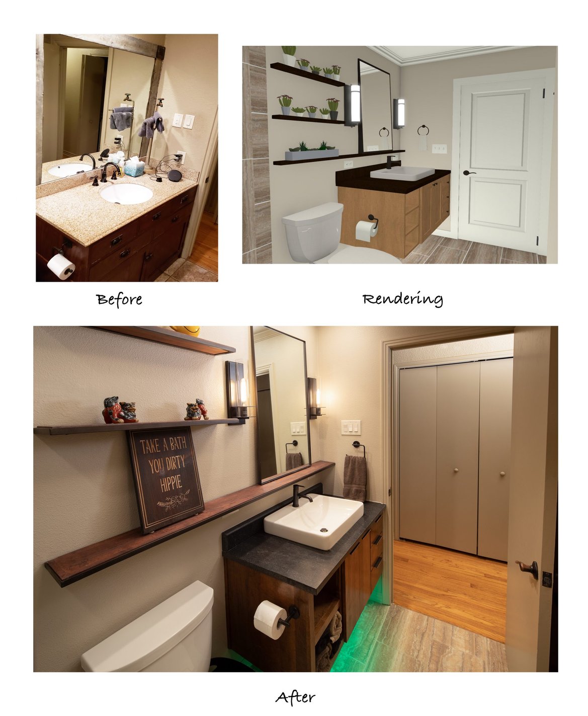 A Nature-Inspired Guest Bathroom Renovation - BEFORE AND AFTER