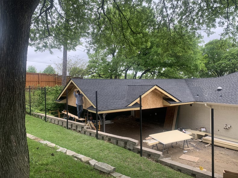 carport addition - construction