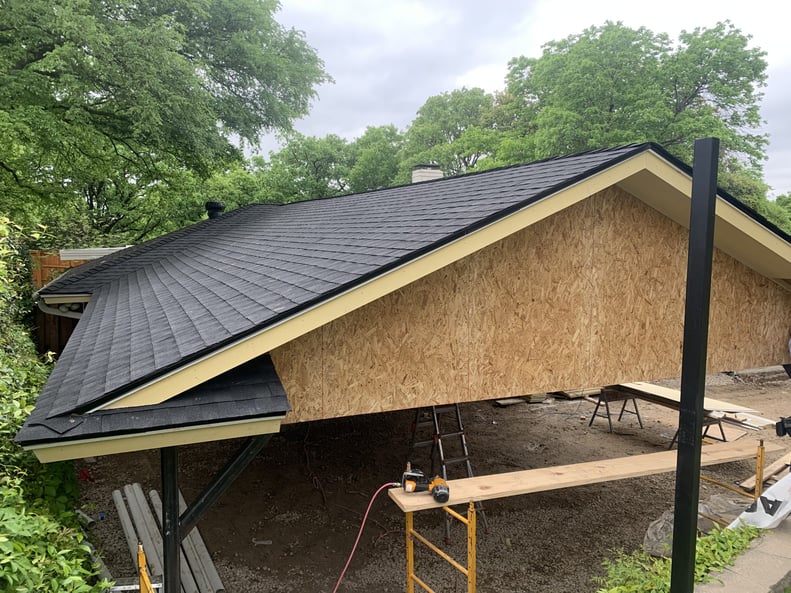 carport addition - construction