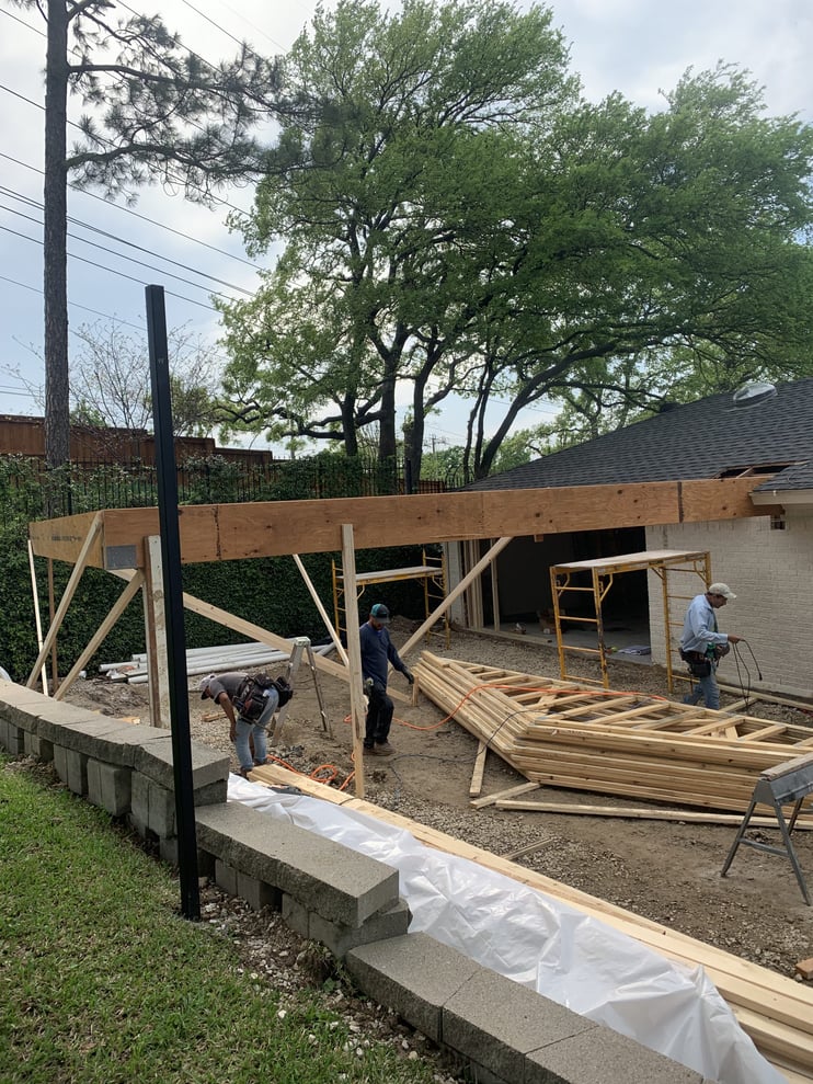 carport addition - construction