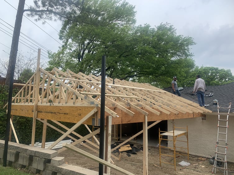 carport addition - construction