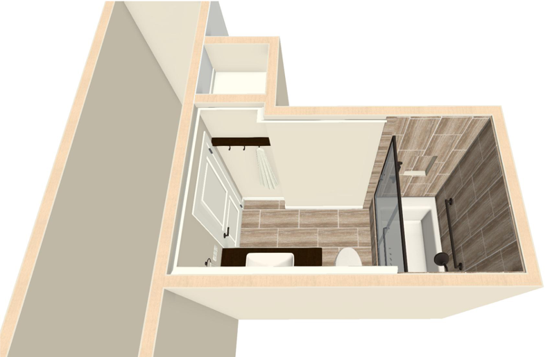 A Nature-Inspired Guest Bathroom Renovation - RENDERING