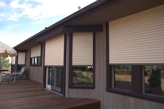 Use storm doors and shutters during spring storms