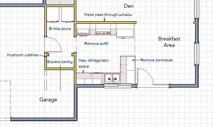 A Closed-off 1970s Kitchen Gets a Streamlined Makeover