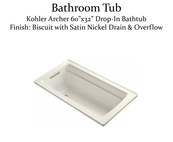 Master Bathroom Remodel - Selection Items
