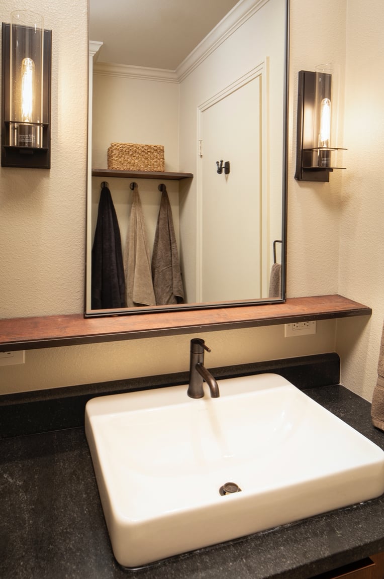 A Nature-Inspired Guest Bathroom Renovation - VESSEL SINK