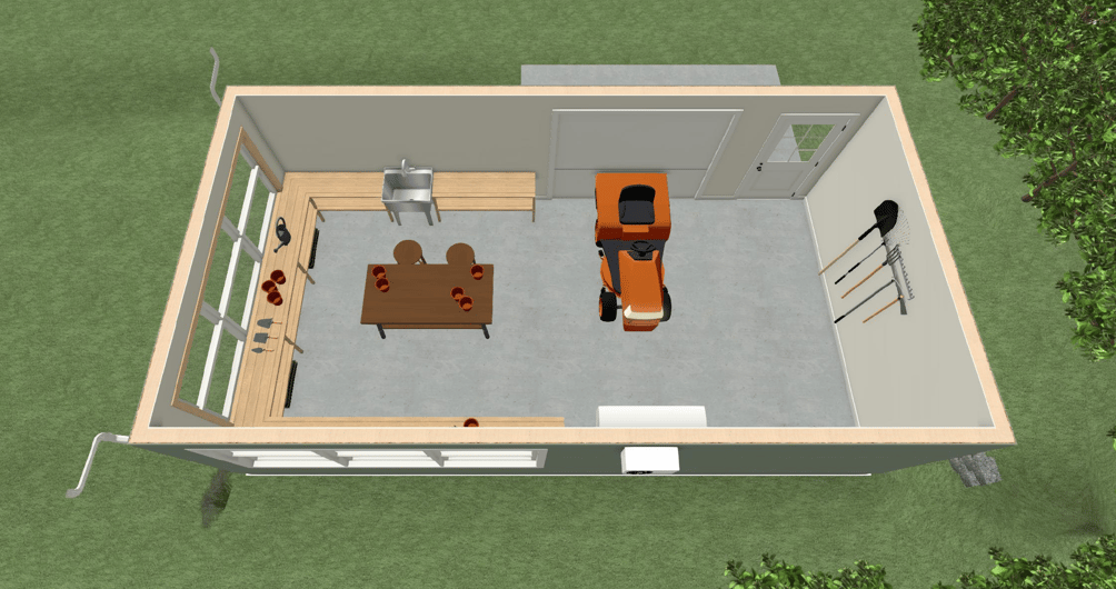 storage shed transformation - dollhouse view 1