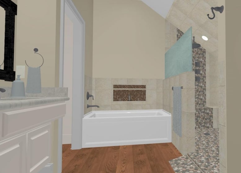 Dated Master Bathroom Gets a Spa-Like Upgrade