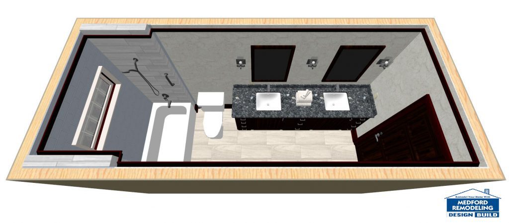 An Open & Airy Guest Bath Suited for Two