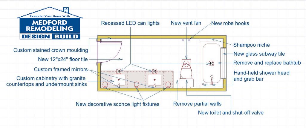 An Open & Airy Guest Bath Suited for Two