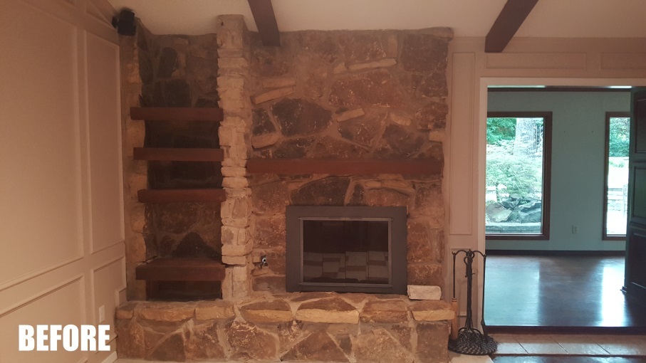 A Rustic Fireplace Gets an Elegant New Look