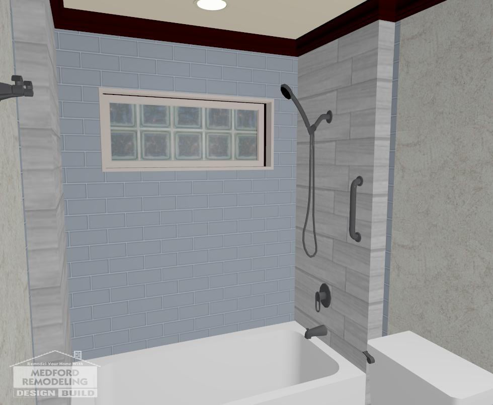 An Open & Airy Guest Bath Suited for Two