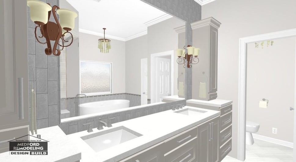 A Glamorous Master Bathroom Renovation
