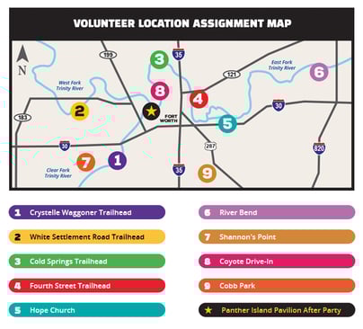 Trinity Trash Bash Locations