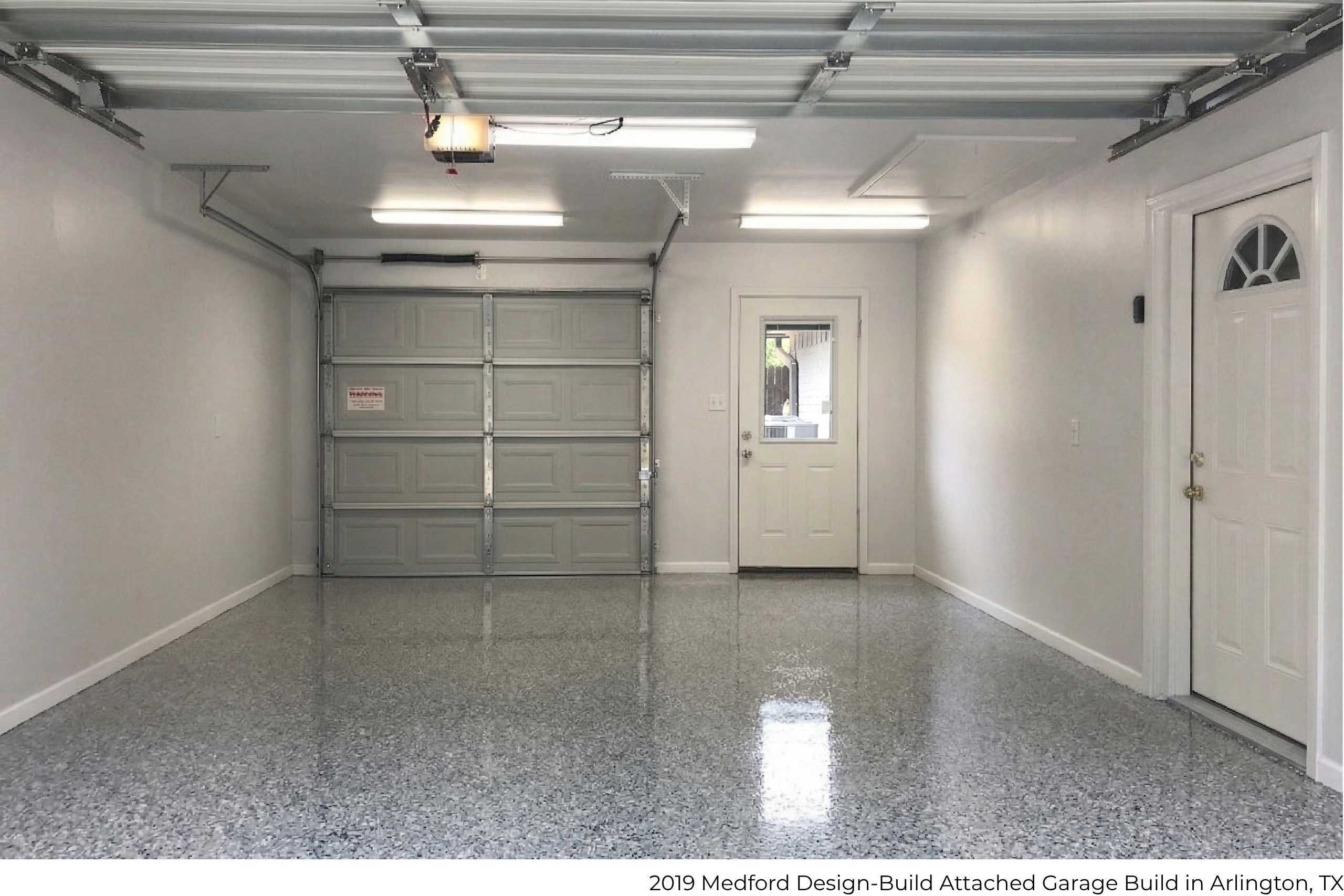 Medford Design-Build attached garage build in Arlington, TX