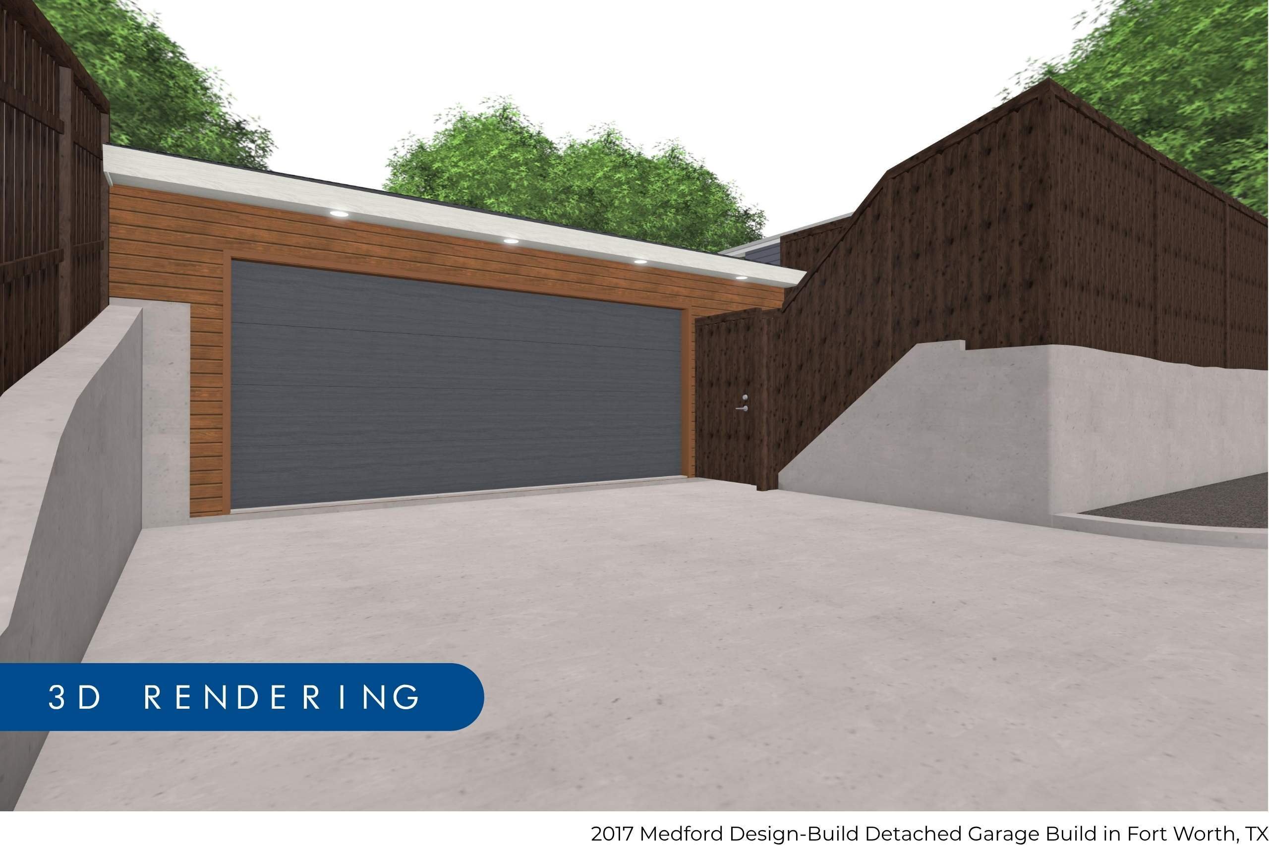 Medford Design-Build detached garage build in Fort Worth, TX