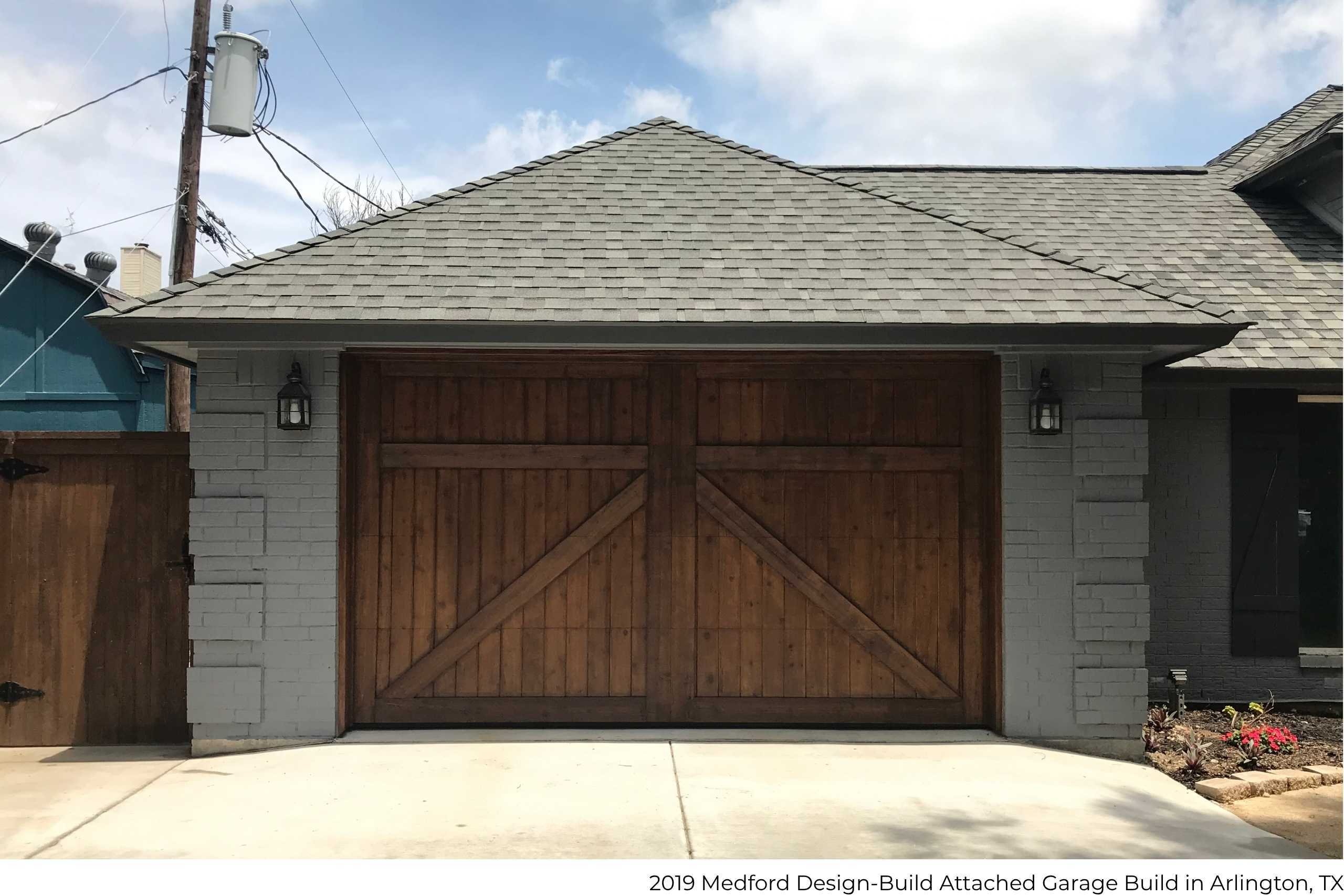 Medford Design-Build attached garage build in Arlington, TX