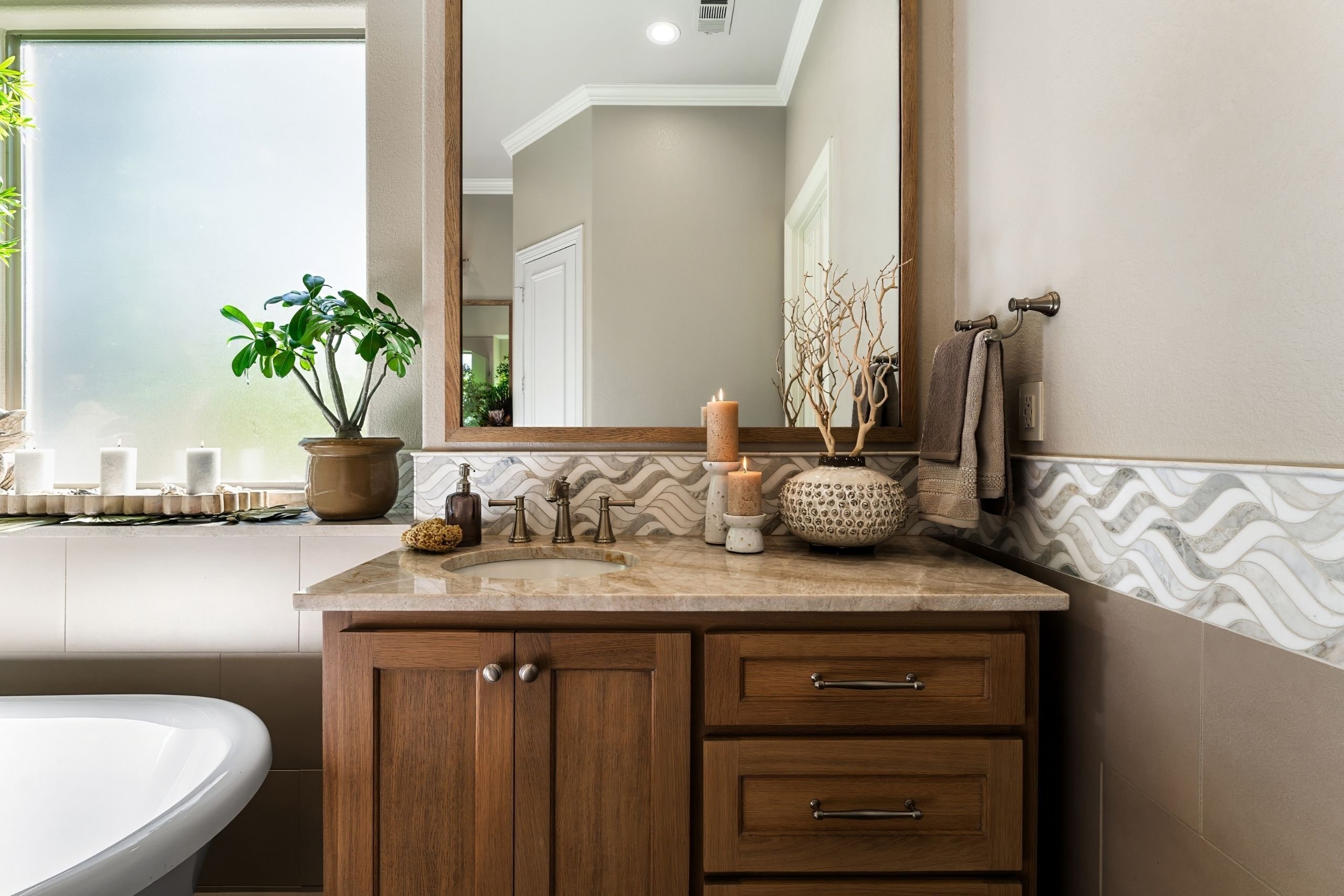 Medford Design-Build bathroom remodel in Colleyville, TX vanity