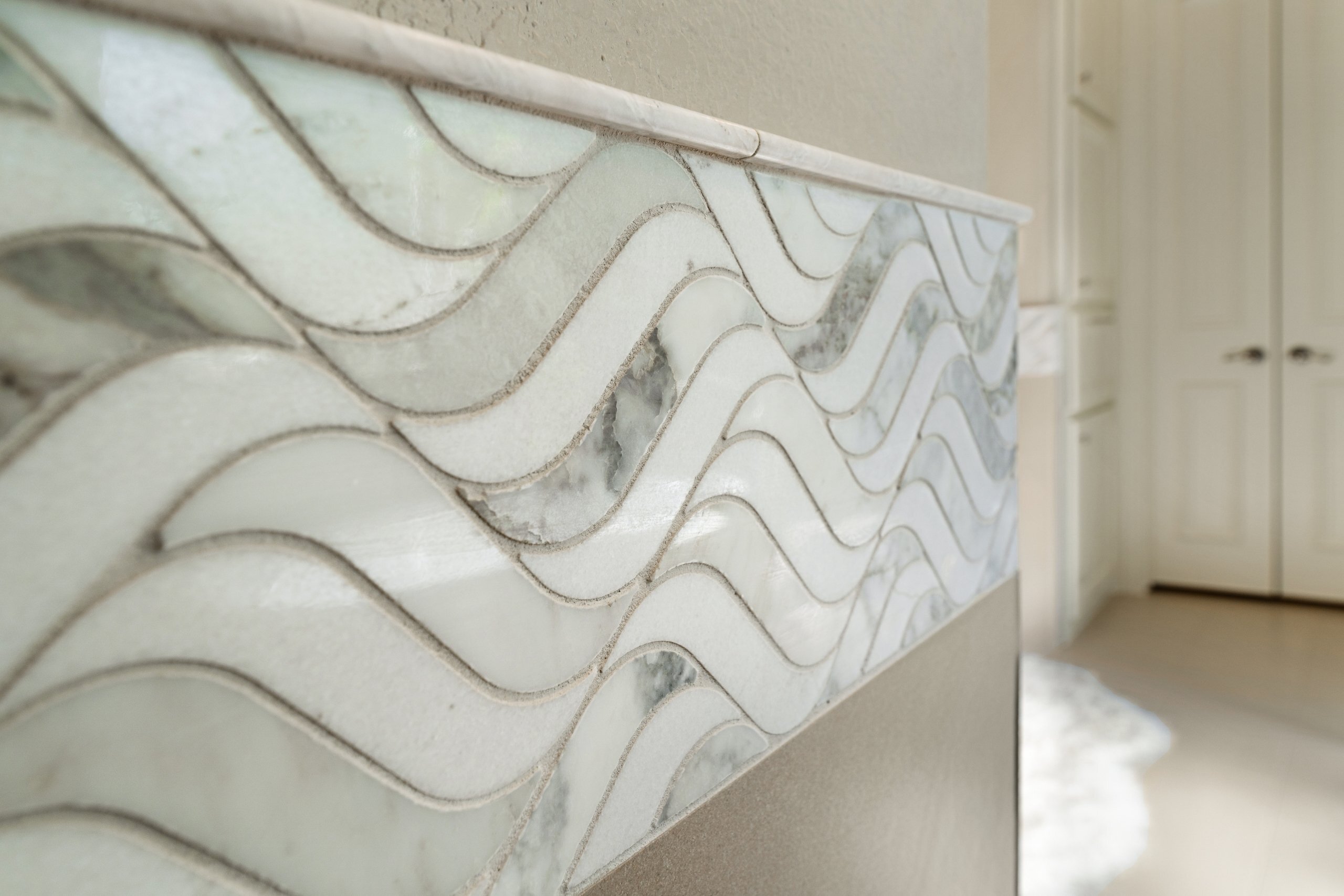 Medford Design-Build tile detail bathroom remodel in Colleyville, TX