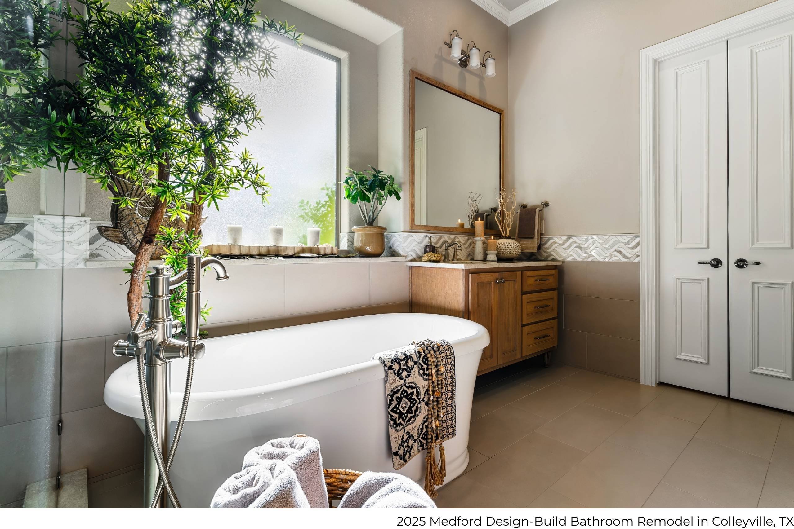 Medford Design-Build bathroom remodel in Colleyville, TX