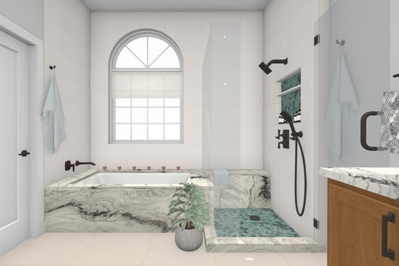 Medford Design-Build master bathroom remodel in Fort Worth, TX