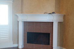 BEFORE: Here is the client’s fireplace before the renovation. As you can see, it was dated and uninteresting.