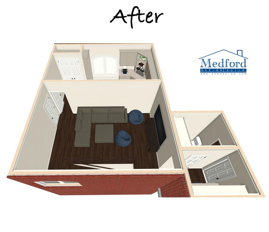 upstairs home rendering after