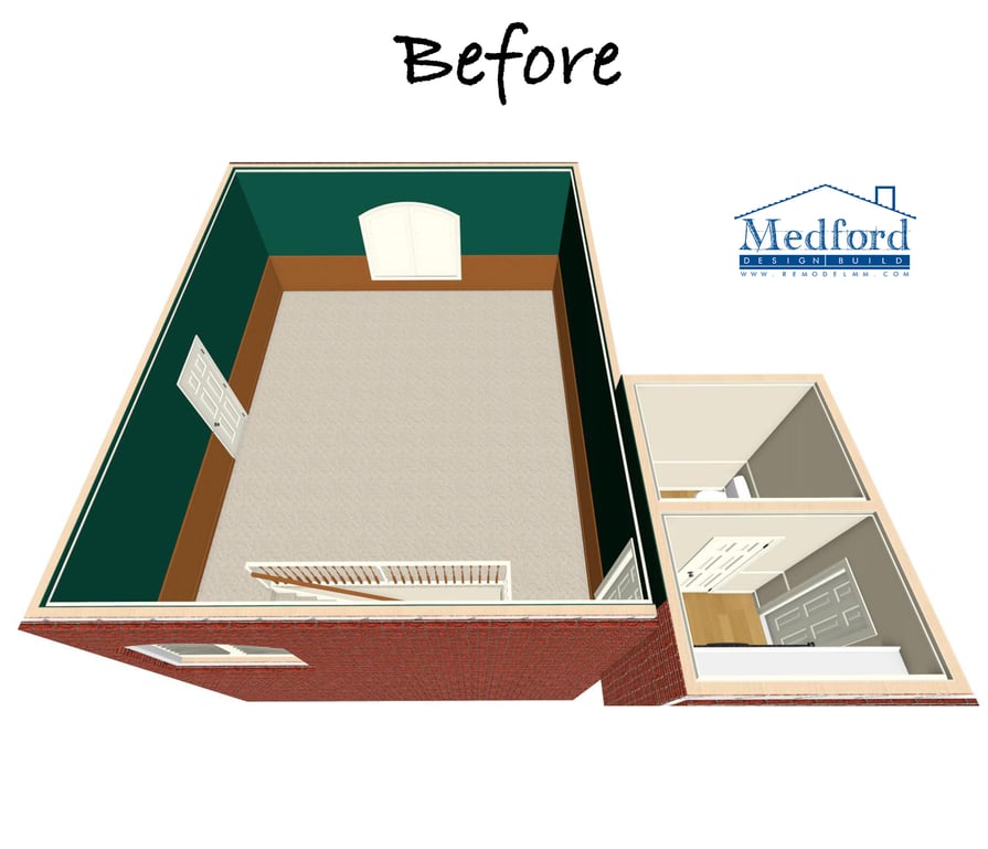 upstairs home rendering before