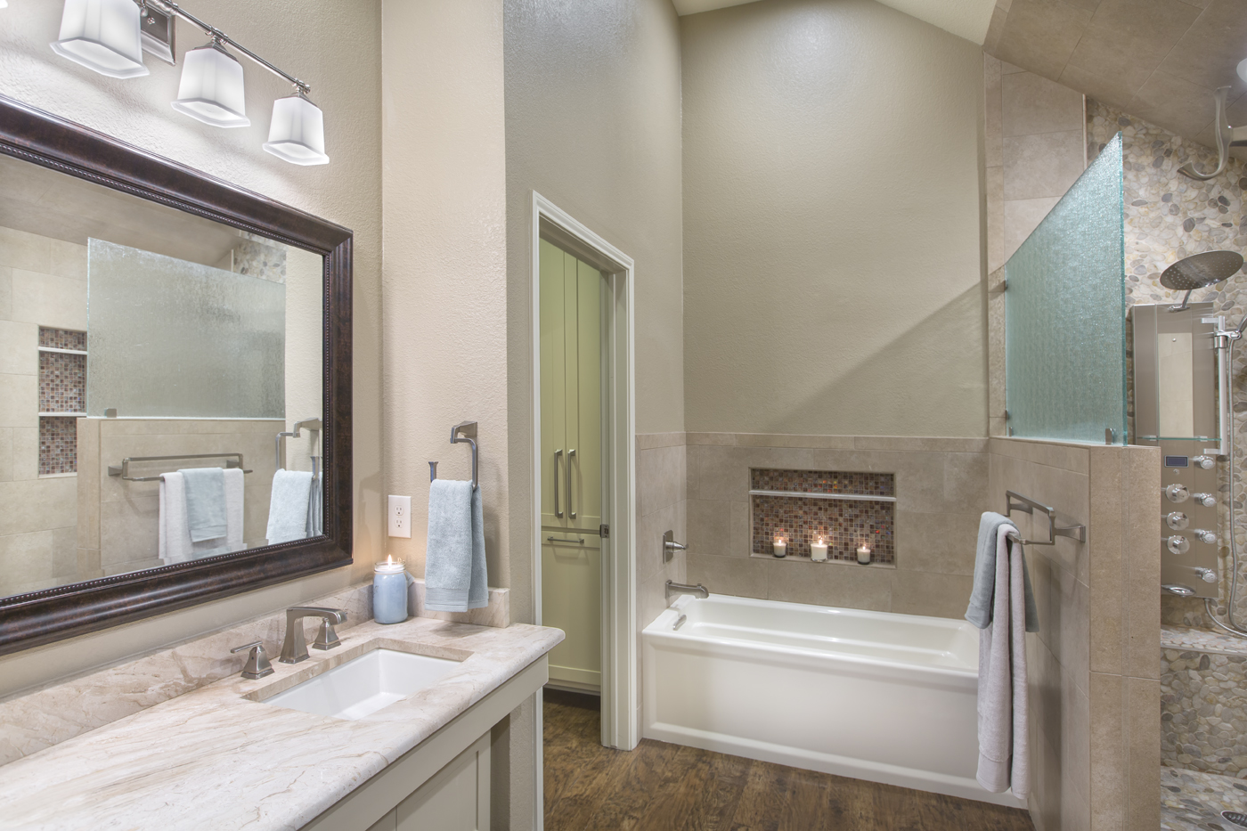Dated Master Bathroom Gets a Spa-Like Upgrade