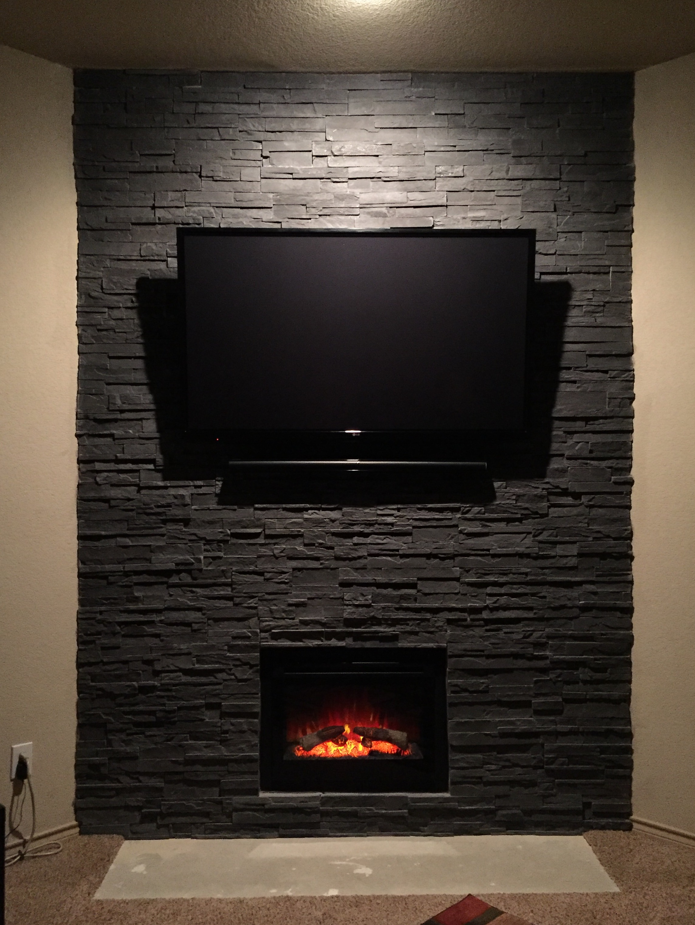 A Fireplace Transformed with Cultured Stone: Photos