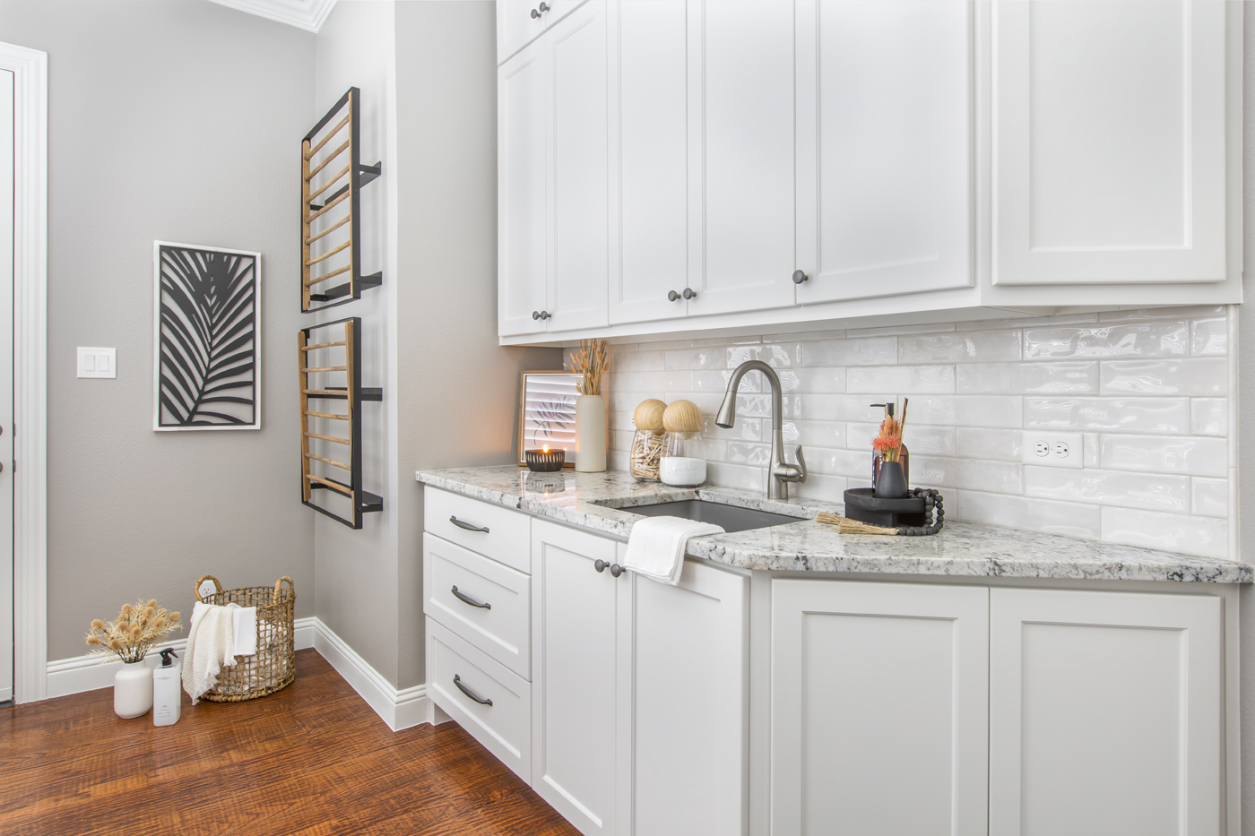 A Stunning Laundry Room / Mudroom Swap in Keller, TX