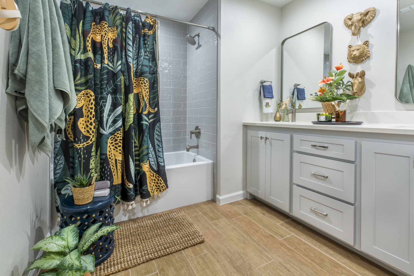 A Kid’s Jungle-Themed Bathroom in Arlington: Medford Remodeling