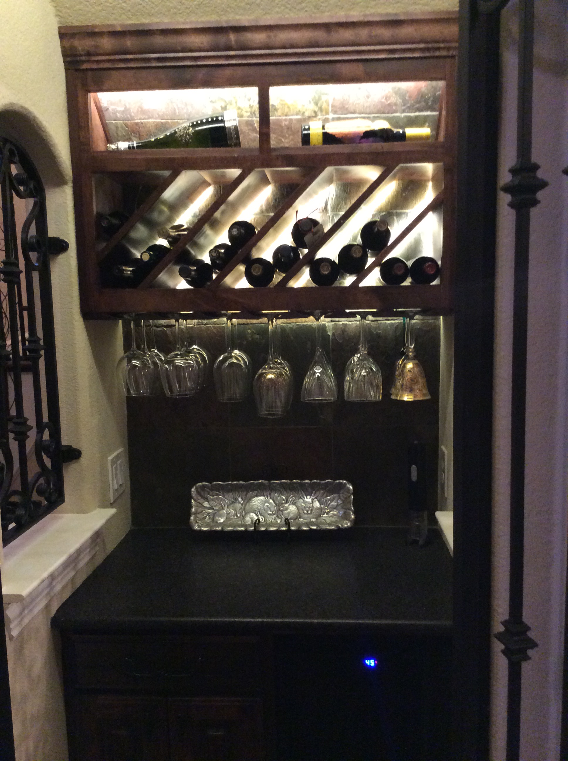 Coat Closet Transformed into a Custom Wine Cellar!