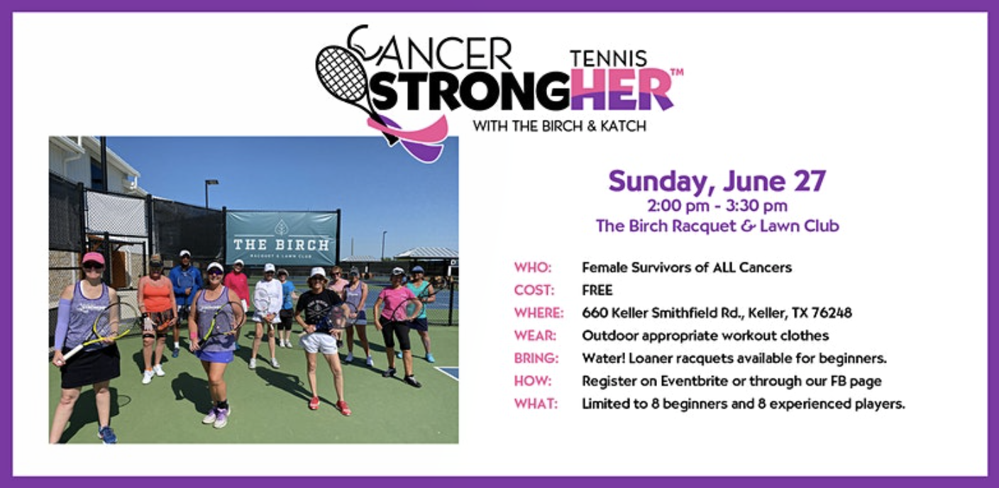 Community Event: Cancer StrongHER Tennis - Free Class!