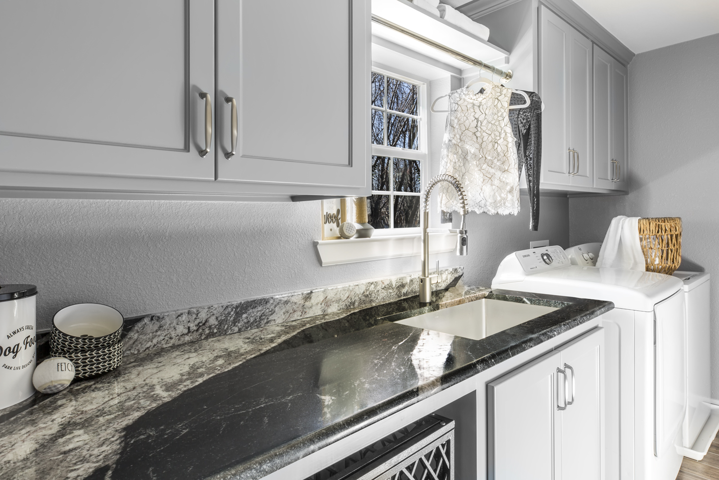 An Upstairs Laundry Room Addition in Grapevine