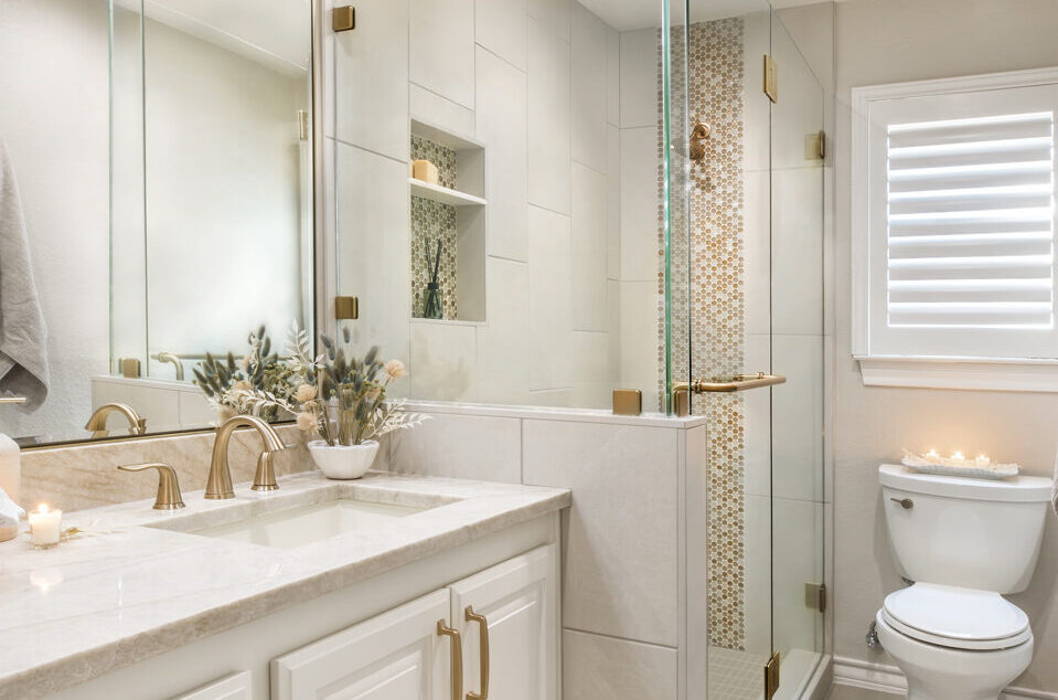 A Glamorous Guest Bathroom Reveal in Colleyville, TX: Medford Remodeling A Glamorous Guest Bathroom Reveal in Colleyville, TX: Medford Remodeling