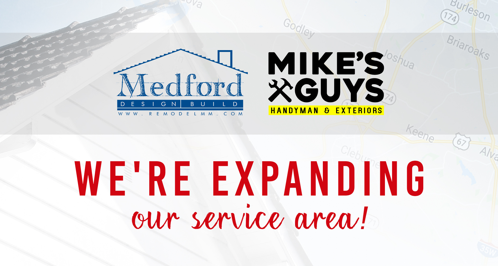 We're Expanding Our Service Area! We're Expanding Our Service Area!