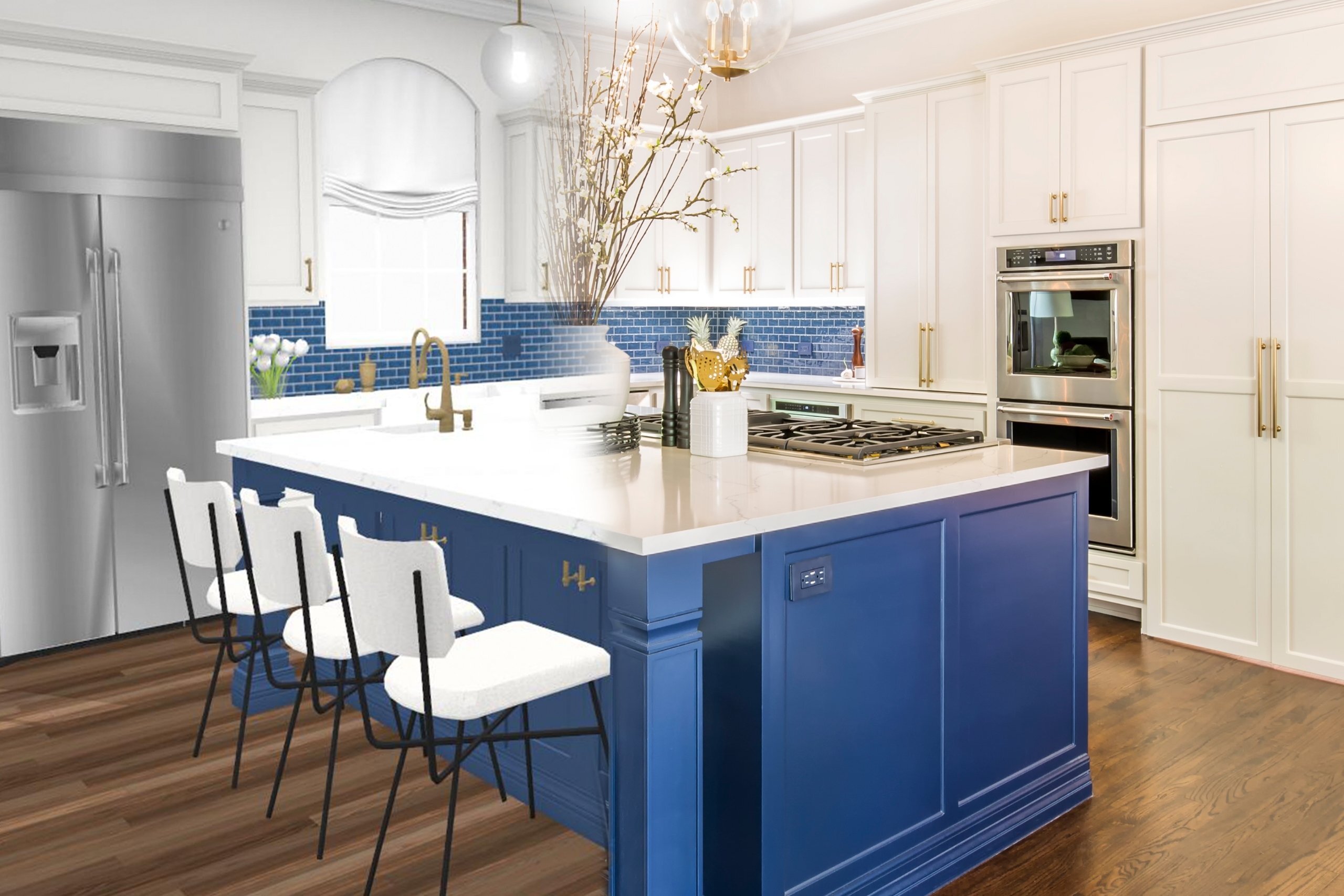 3D Renderings vs. Finished Remodel