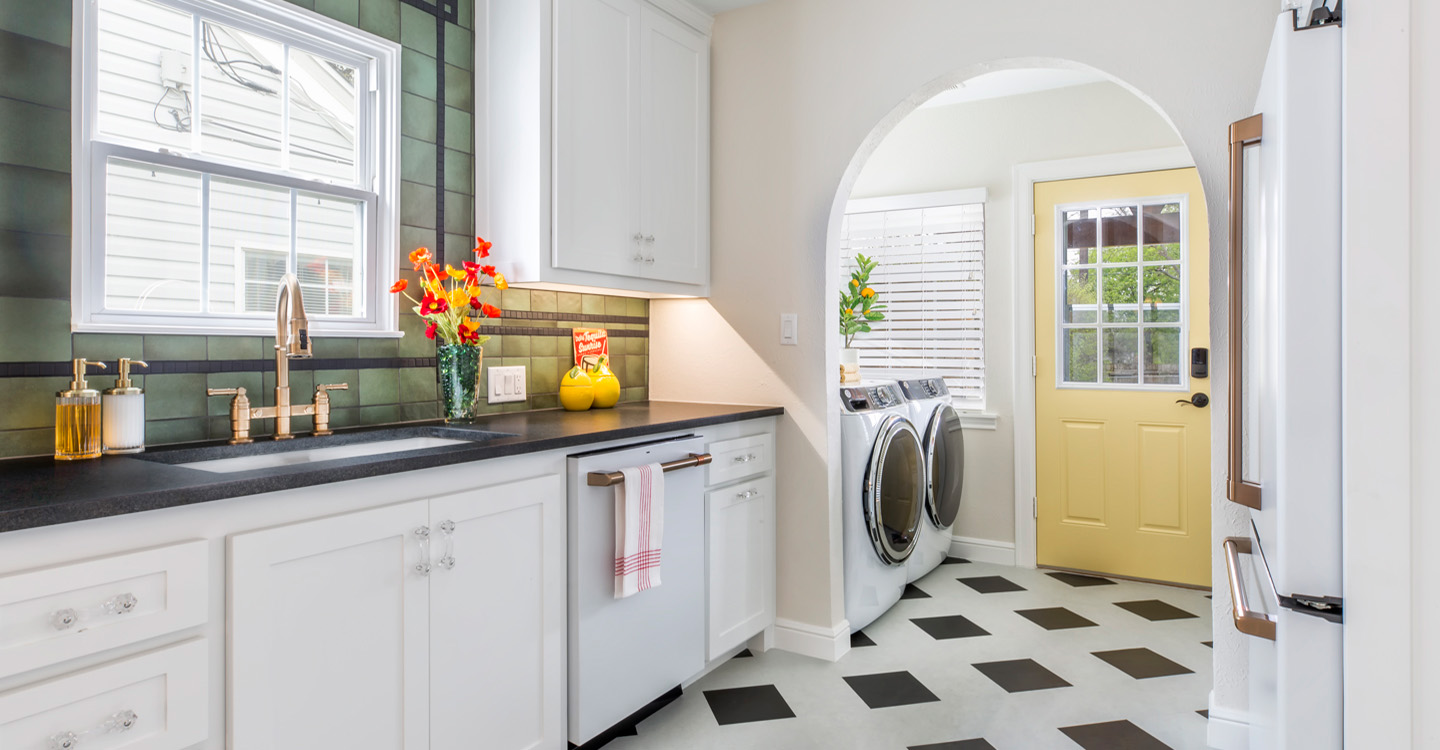 Kitchen remodel with rose gold accent fixtures Medford Design Build Fort Worth Area