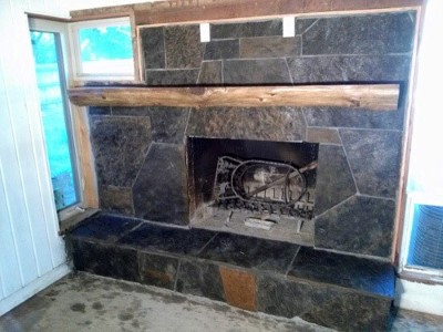Stone Fireplace Remodel