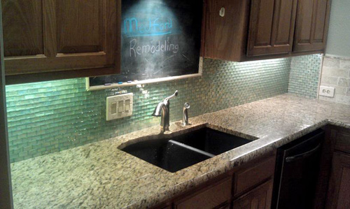 Glass Tile in Kitchen