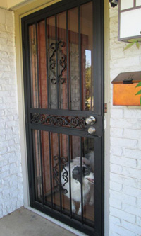 wrought iron security door