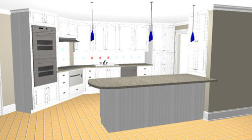 kitchen island before/after