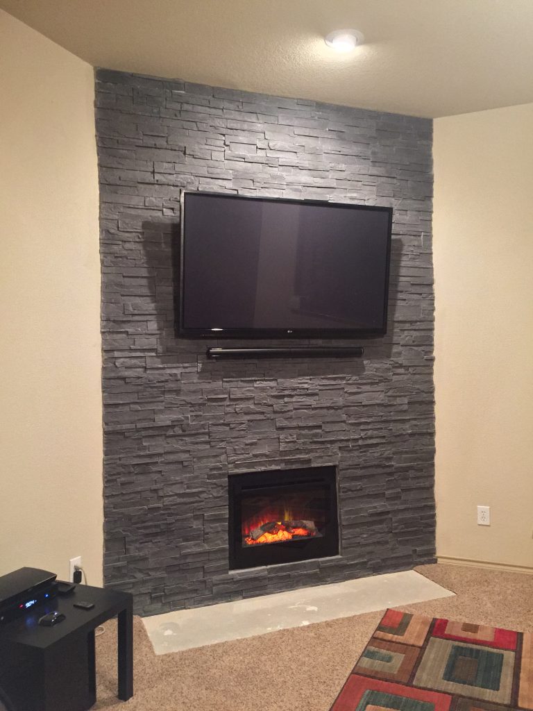Fireplace Transformed with Cultured Stone