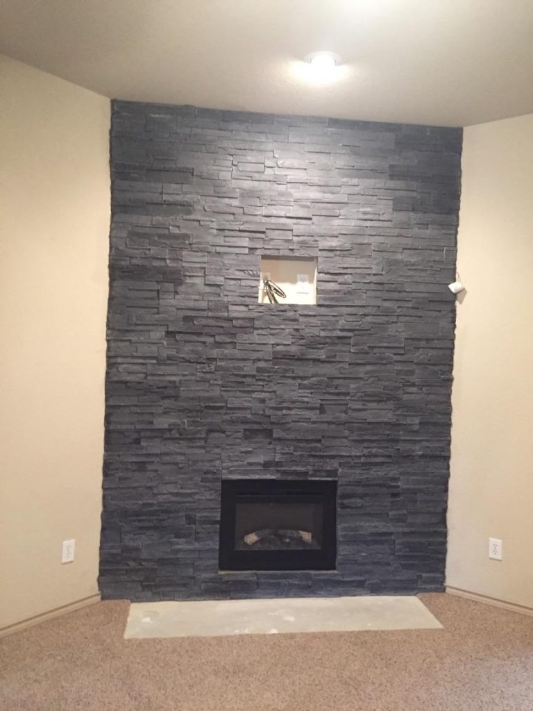 Fireplace Transformed with Cultured Stone